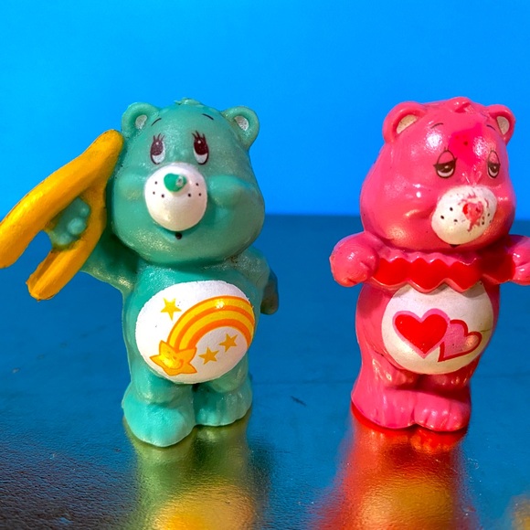 CARE BEARS VTG 80’s COLLECTION OF 3 FUNSHINE BEAR WISH BEAR & LOVE-A-LOT BEAR - Picture 6 of 14